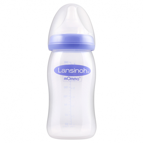 Μπιμπερό Lansinoh® 240 ml με θηλή μεσαίας ροής NaturalWave® (1τμχ)