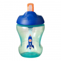 Εκπαιδευτικό κύπελλο Tommee Tippee με καλαμάκι Ecomm Train Straw cup Boy 230 ml