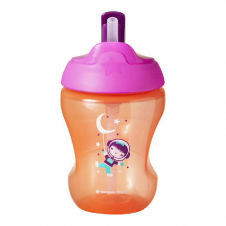 Εκπαιδευτικό κύπελλο Tommee Tippee με καλαμάκι Ecomm Train Straw cup Girl 230 ml