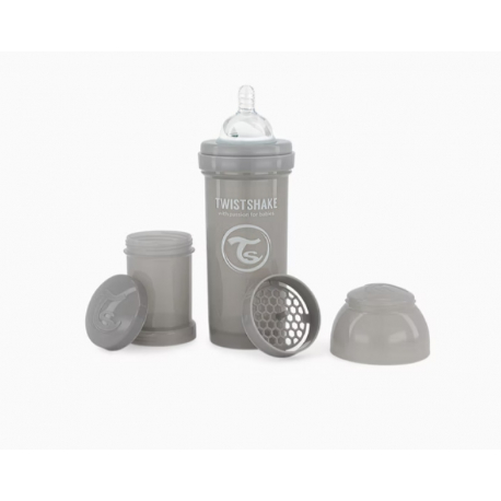 Μπιμπερό Twistshake κατά των κολικών 260ml Pastel Grey (1τμχ)