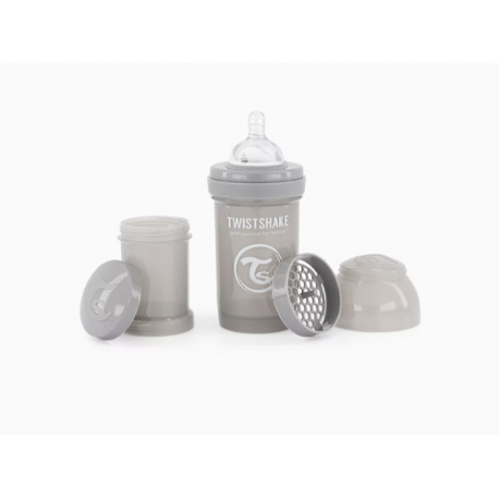 Μπιμπερό Twistshake κατά των κολικών 180ml Pastel Grey (1τμχ)