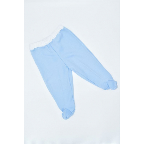 Παντελόνι πιτζάμας με πατουσάκι Nona Bebe Σιέλ 0-3 μηνών