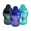 Μπιμπερό Tommee Tippee Closer to nature αργής ροής 260ml Jungle, σετ των 3