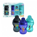 Μπιμπερό Tommee Tippee Closer to nature αργής ροής 260ml Jungle, σετ των 3