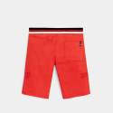 Okaidi Bermuda slim en toile orange garcon