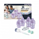 Σετ μπιμπερό Tommee Tippee Advanced Anti-Colic Purple για νεογέννητα, σετ των 9