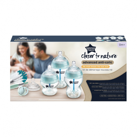 Σετ μπιμπερό Tommee Tippee Advanced Anti-Colic Muted για νεογέννητα, σετ των 9