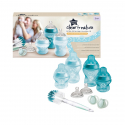 Σετ μπιμπερό Tommee Tippee Closer to nature Blue για νεογέννητα, σετ των 9