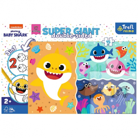 Παζλ 15 τεμαχίων Trefl Puzzle Super Giant Baby Shark