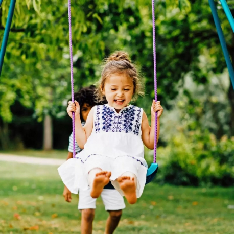 Κούνια εξωτερικού χώρου Plum® 2 in 1 Swing Set Purple - Teal