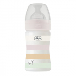 Πλαστικό μπιμπερό Chicco Well Being Girl 150 ml 0m+ (1τμχ)