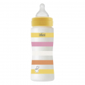 Πλαστικό μπιμπερό Chicco Well Being Girl 330 ml 4m+ (1τμχ)