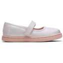 Μπαλαρίνες TOMS Tiny Mary Jane Iridescent Woven White