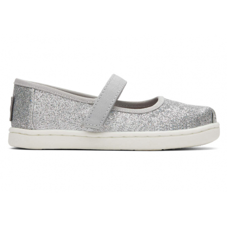 Μπαλαρίνες TOMS Tiny Mary Jane Iridescent Glimmer Silver