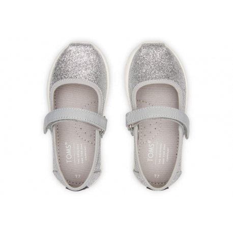 Μπαλαρίνες TOMS Tiny Mary Jane Iridescent Glimmer Silver