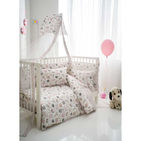 Κουβερλί κούνιας Vesta Home Pinky