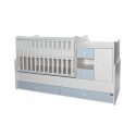 Πολυμορφικό κρεβάτι Lorelli® Mini Max New White - Baby Blue