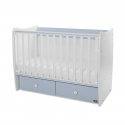 Βρεφικό κρεβάτι Lorelli® Matrix New White - Baby Blue