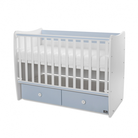 Βρεφικό κρεβάτι Lorelli® Matrix New White - Baby Blue