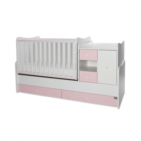 Πολυμορφικό κρεβάτι Lorelli® Mini Max New White - Orchid Pink