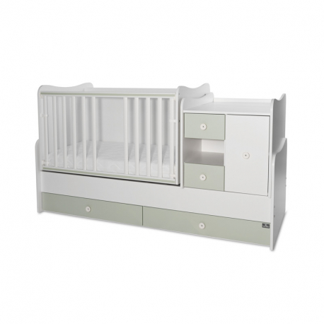 Πολυμορφικό κρεβάτι Lorelli® Mini Max New White - Milky Green