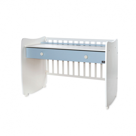 Πολυμορφικό κρεβάτι Lorelli® Dream New White - Baby Blue 70x140 cm