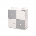 Συρταριέρα-αλλαξιέρα LoreLLi® Cupboard New White - Stone Grey