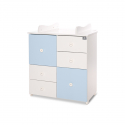 Συρταριέρα-αλλαξιέρα LoreLLi® Cupboard New White - Baby Blue