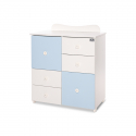 Συρταριέρα-αλλαξιέρα LoreLLi® Cupboard New White - Baby Blue