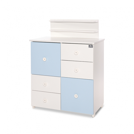 Συρταριέρα-αλλαξιέρα LoreLLi® Cupboard New White - Baby Blue