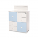 Συρταριέρα-αλλαξιέρα LoreLLi® Cupboard New White - Baby Blue