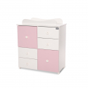 Συρταριέρα-αλλαξιέρα LoreLLi® Cupboard New White - Orchid Pink