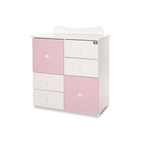 Συρταριέρα-αλλαξιέρα LoreLLi® Cupboard New White - Orchid Pink