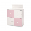 Συρταριέρα-αλλαξιέρα LoreLLi® Cupboard New White - Orchid Pink