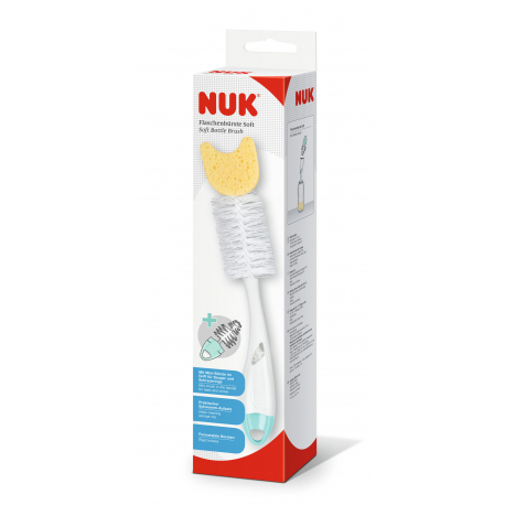 NUK® βούρτσα καθαρισμού 2 σε 1 Soft με σφουγγαράκι