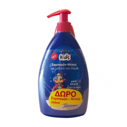 Σαμπουάν-ντους Adelco kids για μαλλιά και σώμα 500ml + Δώρο σαμπουάν-ντους 300ml