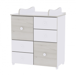 Συρταριέρα-αλλαξιέρα Lorelli® Cupboard New White - Light Oak