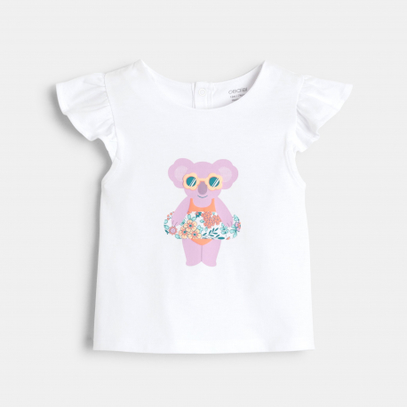 Obaibi Baby girl&#039;s koala T-shirt and purple shorts