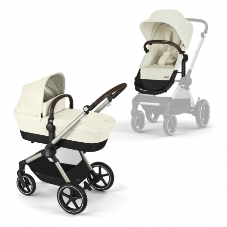 Καρότσι 2 σε 1 Cybex Gold Eos Lux Seashell Beige