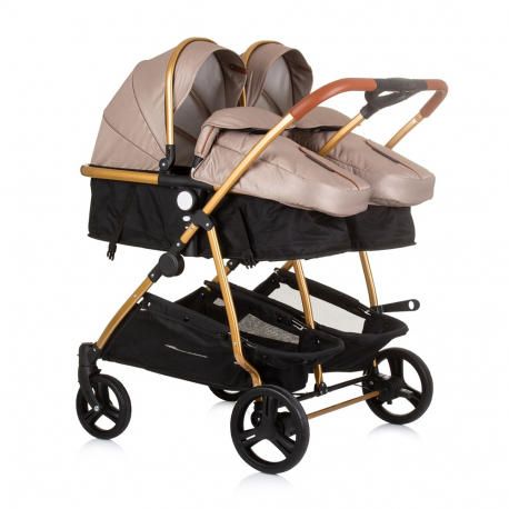 Καρότσι διδύμων Chipolino Duo Smart Golden Beige