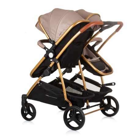 Καρότσι διδύμων Chipolino Duo Smart Golden Beige