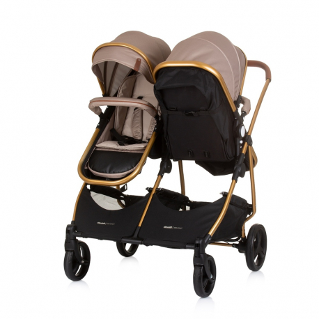 Καρότσι διδύμων Chipolino Duo Smart Golden Beige