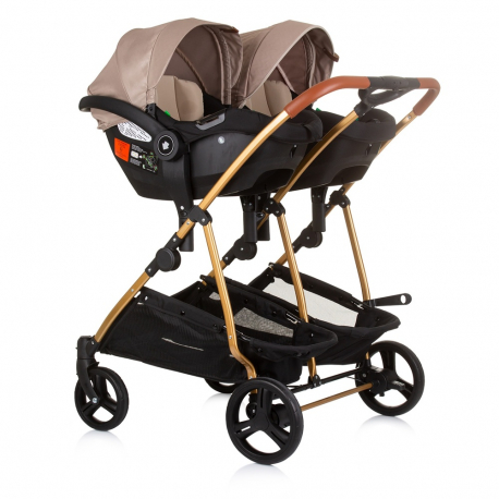 Καρότσι διδύμων Chipolino Duo Smart Golden Beige