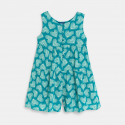 Okaidi Girl's blue printed motif playsuit