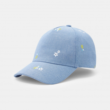 Obaibi Καπέλο τζόκεϊ με λεμόνια μπλε για μωρά κοριτσάκια