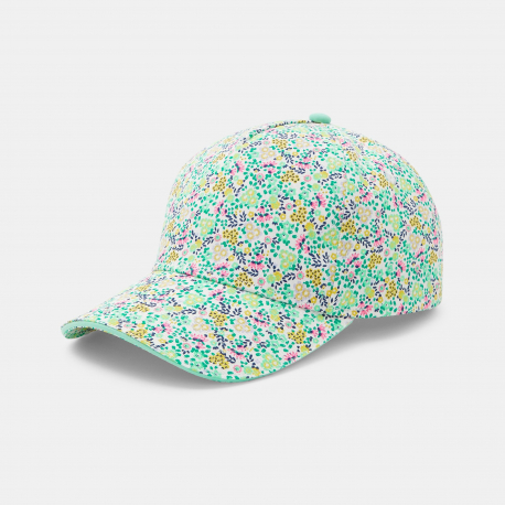 Okaidi Casquette fleurie multicolore bleu Fille