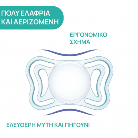 Πιπίλα Chicco PhysioForma Light Ροζ 6-16m, σετ των 2