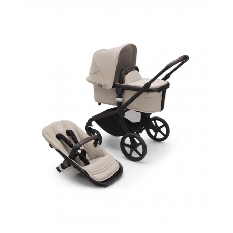 Καρότσι και port-bebe Bugaboo Fox 5 Complete Black - Desert Taupe