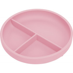 Πιάτο σιλικόνης με χωρίσματα FreeOn® Baby led weaning Pink