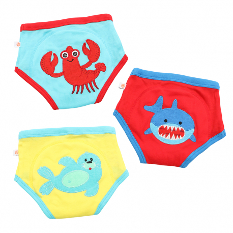 Εκπαιδευτικά βρακάκια 3 τμχ Zoocchini™ Ocean Pals για αγόρι 3-4 ετών